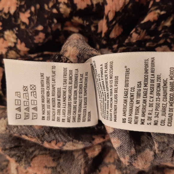 American Eagle Outfitters Women's Boho Floral Blouse Size Large - Picture 3 of 12
